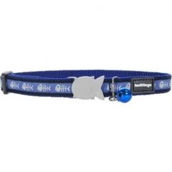 Red Dingo CC-SK-DB-SM Cat Collar Design Fish Bone Blue