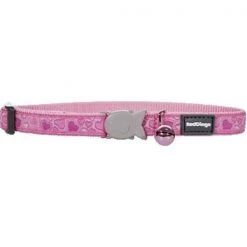 Red Dingo CC-BZ-PK-SM Cat Collar Design Breezy Love Pink