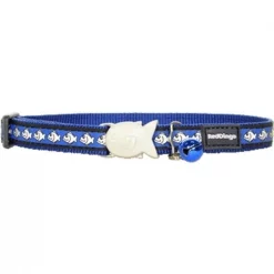 Red Dingo CC-RF-DB-SM Cat Collar Reflective Dark Blue