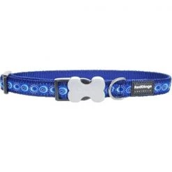 Red Dingo DC-CO-DB-SM Dog Collar Design Cosmos Dark Blue; Small