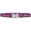 Petpath Dog Collar Design Daisy Chain Purple; Medium
