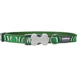Red Dingo DC-CI-GR-ME Dog Collar Design Circadelic Green; Medium