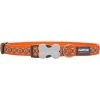 Red Dingo DC-SE-OR-ME Dog Collar Design Snake Eyes Orange; Medium