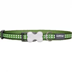 Petpath Dog Collar Reflective Green; Small