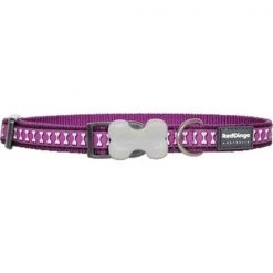 Petpath Dog Collar Reflective Purple; Small