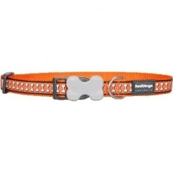 Red Dingo DC-RB-OR-SM Dog Collar Reflective Orange; Small