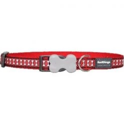 Red Dingo DC-RB-RE-ME Dog Collar Reflective Red; Medium