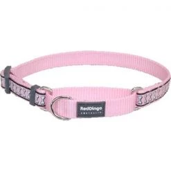 Red Dingo MC-RB-PK-SM Martingale Dog Collar Reflective Pink; Small