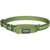 Red Dingo MC-RB-GR-SM Martingale Dog Collar Reflective Green; Small
