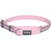 Red Dingo MC-RB-PK-ME Martingale Dog Collar Reflective Pink; Medium