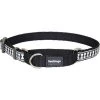 Red Dingo MC-RB-BB-ME Martingale Dog Collar Reflective Black; Medium