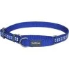 Red Dingo MC-RB-DB-ME Martingale Dog Collar Reflective Dark Blue; Medium