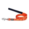 Red Dingo L6-BZ-OR-ME Dog Lead Design Breezy Love Orange; Medium