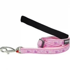 Red Dingo L6-BZ-PK-LG Dog Lead Design Breezy Love Pink; Large
