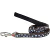 Red Dingo L6-S2-BR-LG Dog Lead Design Blue Dots on Brown; Large