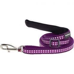 Red Dingo L6-RB-PU-LG Dog Lead Reflective Purple; Large