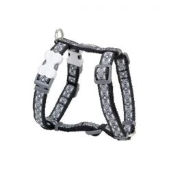 Red Dingo DH-SE-BB-LG Dog Harness Design Snake Eyes Black; Large