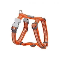 Red Dingo DH-RB-OR-SM Dog Harness Reflective Orange; Small