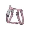 Red Dingo DH-RB-PK-SM Dog Harness Reflective Pink; Small