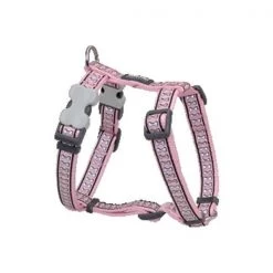 Red Dingo DH-RB-PK-SM Dog Harness Reflective Pink; Small
