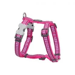 Red Dingo DH-RB-HP-LG Dog Harness Reflective Hot Pink; Large