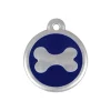 Red Dingo 06-BN-DB-SM QR Tag Premium Bone Blue; Small