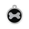 Red Dingo 06-BN-BB-LG QR Tag Premium Bone Black; Large