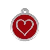 Red Dingo 06-TH-RE-LG QR Tag Premium Heart Red; Large