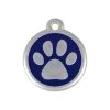 Red Dingo 06-PP-DB-LG QR Tag Premium Paw Print Blue; Large