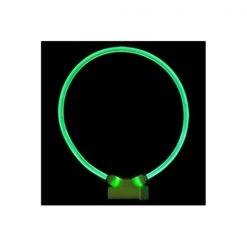 Red Dingo LT-ZZ-GR-SM Lumitube Illuminated Dog Safety Collar; Bright Green - Small To Medium