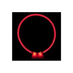 Red Dingo LT-ZZ-RE-LG Lumitube Illuminated Dog Safety Collar; Bright Red - Large To XL