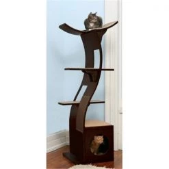The Refined Feline LOT-ES Lotus Cat Tower Espresso