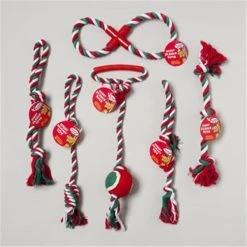 RGP 66912P Christmas Dog Toy Rope Chews; Pack Of 60
