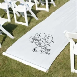 Hortense Hewitt Hortense b Hewitt 30060 Happily Ever After Aisle Runner - White