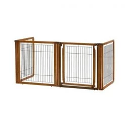 Richell USA 94198 Convertible Elite Pet Gate H4 - Brown