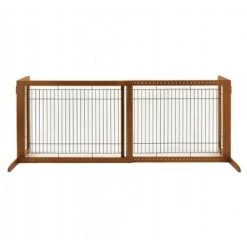 Richell USA 94147 Freestanding Pet Gate Hl - Brown