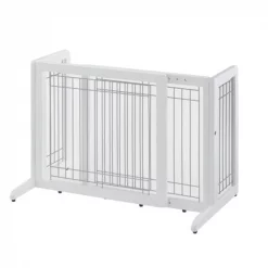 Richell USA 94156 Freestanding Pet Gate Small - Origami White