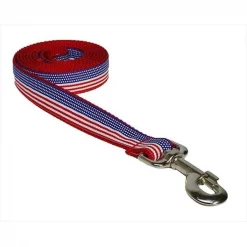 Fly Free Zone,Inc. 6 ft. American Flag Dog Leash - Large