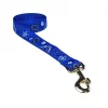 Sassy Dog Wear BANDANA BLUE2-L 4 ft. Bandana Dog Leash; Blue - Small