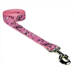 Fly Free Zone,Inc. 6 ft. Bandana Dog Leash; Pink - Large