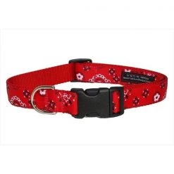 Sassy Dog Wear BANDANA RED3-C Bandana Dog Collar; Red - Medium