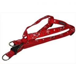 Sassy Dog Wear BANDANA RED3-H Bandana Dog Harness; Red - Medium