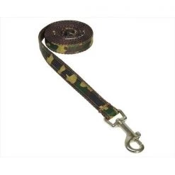 Sassy Dog Wear CAMOUFLAGE-TAN-GRN1-L 4 ft. Camouflage Dog Leash - Tan & Green; Extra Small