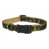 Sassy Dog Wear CAMOUFLAGE-TAN-GRN2-C Camouflage Dog Collar - Tan & Green; Small