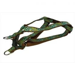 Fly Free Zone,Inc. Circles And Waves Dog Harness; Green - Large