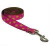 Sassy Dog Wear DOT - FUCHSIA2-L 4 ft. Dot Dog Leash; Fuchsia & Lime - Small