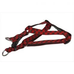 Fly Free Zone,Inc. HERRINGBONE-POPPY-BLK.1-H Houndstooth Dog Harness; Poppy & Black - Extra Small