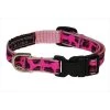 Fly Free Zone,Inc. Leopard Dog Collar; Pink - Extra Small