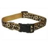 Sassy Dog Wear LEOPARD-NATURAL2-C Leopard Dog Collar; Natural - Small