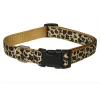 Sassy Dog Wear LEOPARD-NATURAL3-C Leopard Dog Collar; Natural - Medium